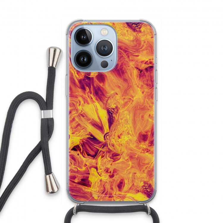 Eternal Fire: iPhone 13 Pro Transparant Hoesje met koord