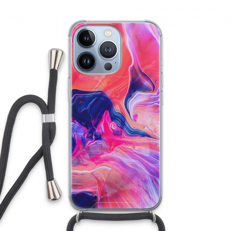Earth And Ocean: iPhone 13 Pro Transparant Hoesje met koord