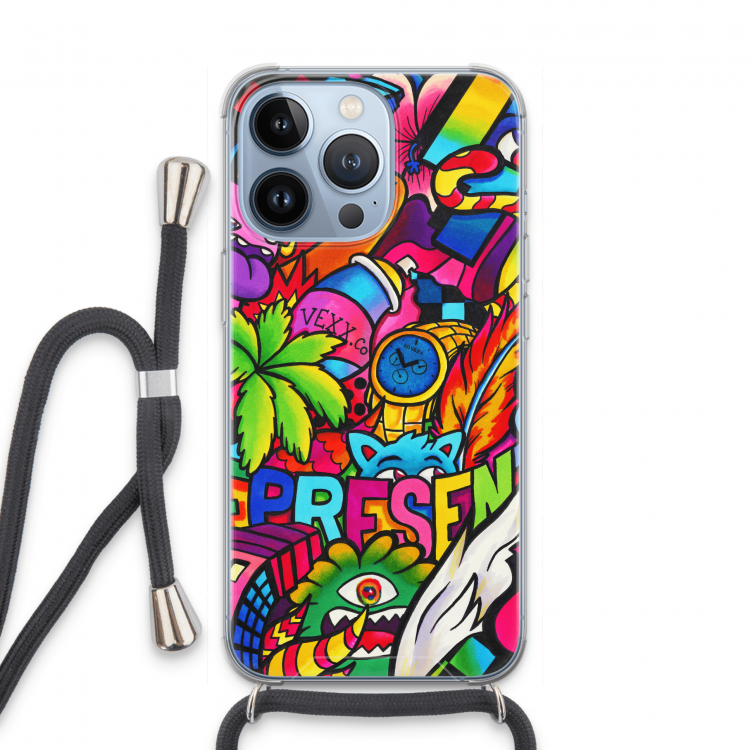 Represent: iPhone 13 Pro Transparant Hoesje met koord