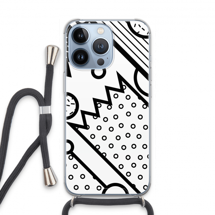 Pop Art #4: iPhone 13 Pro Transparant Hoesje met koord