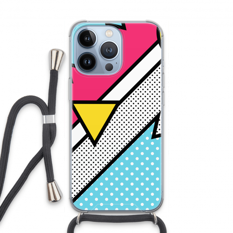 Pop Art #3: iPhone 13 Pro Transparant Hoesje met koord