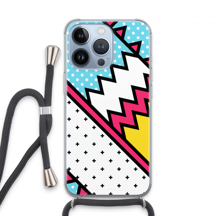 Pop Art #2: iPhone 13 Pro Transparant Hoesje met koord
