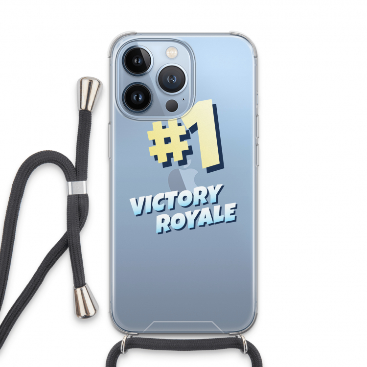 Victory Royale: iPhone 13 Pro Transparant Hoesje met koord