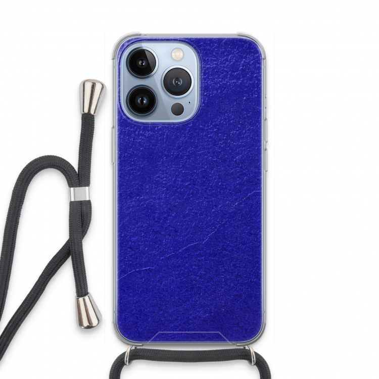 Majorelle Blue: iPhone 13 Pro Transparant Hoesje met koord