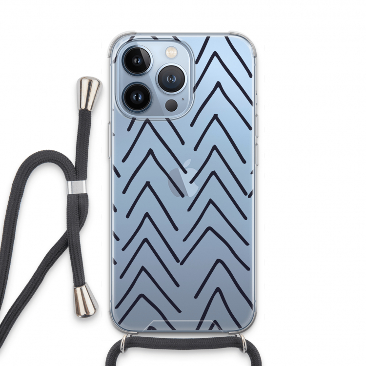 Marrakech Arrows: iPhone 13 Pro Transparant Hoesje met koord
