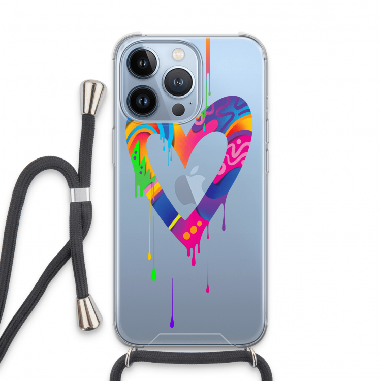 Melts My Heart: iPhone 13 Pro Transparant Hoesje met koord