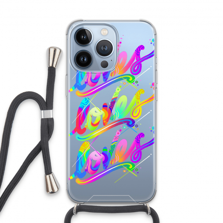 Loves: iPhone 13 Pro Transparant Hoesje met koord