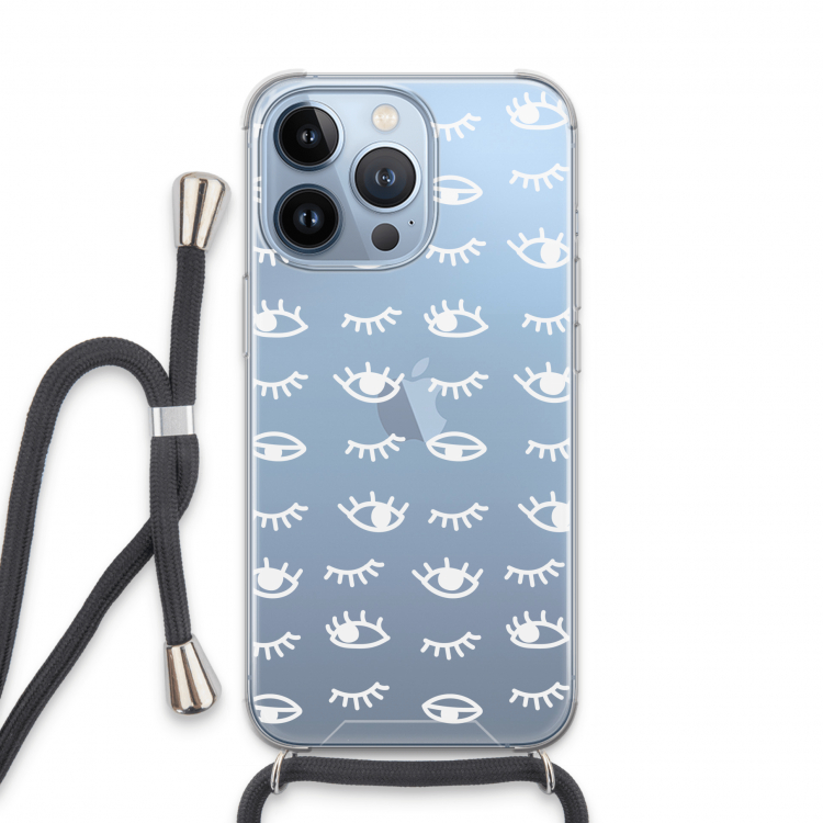 Eye pattern #3: iPhone 13 Pro Transparant Hoesje met koord