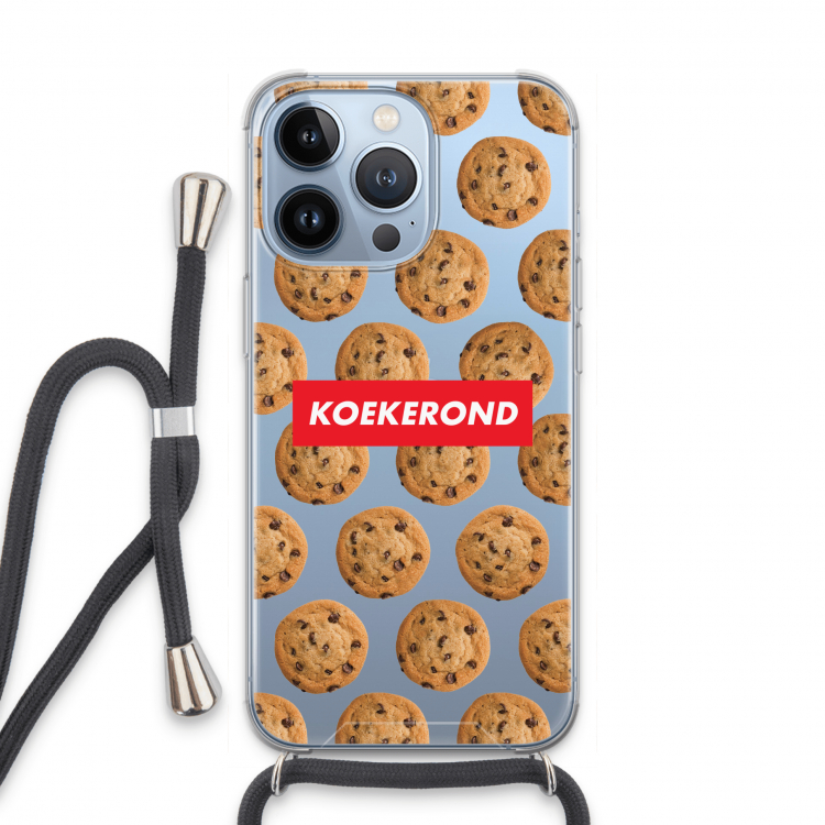 Koekerond: iPhone 13 Pro Transparant Hoesje met koord