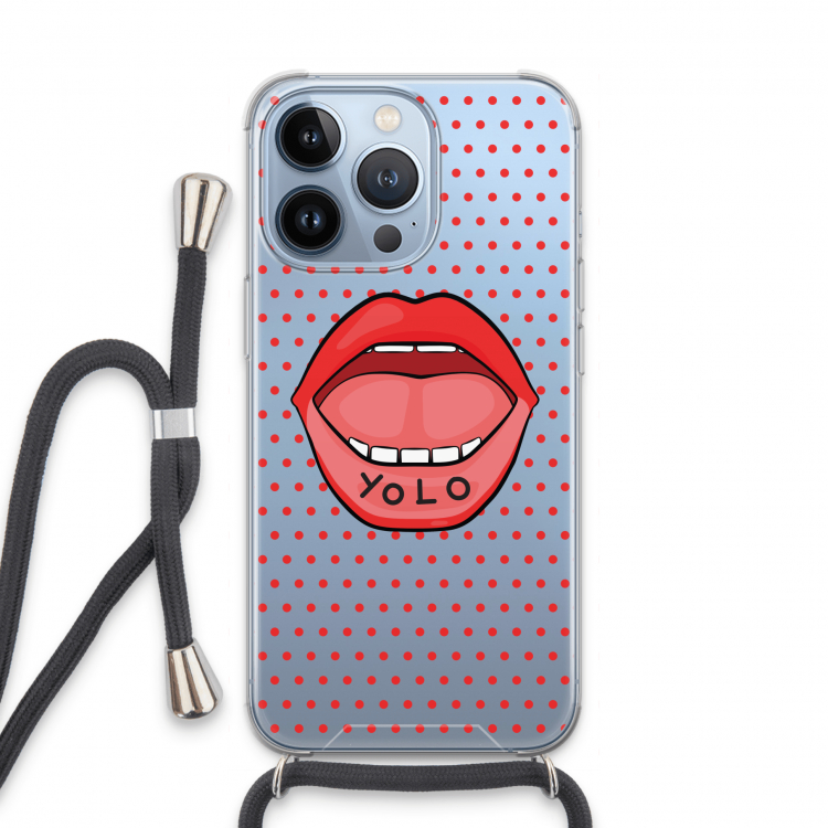 Yolo Denise: iPhone 13 Pro Transparant Hoesje met koord