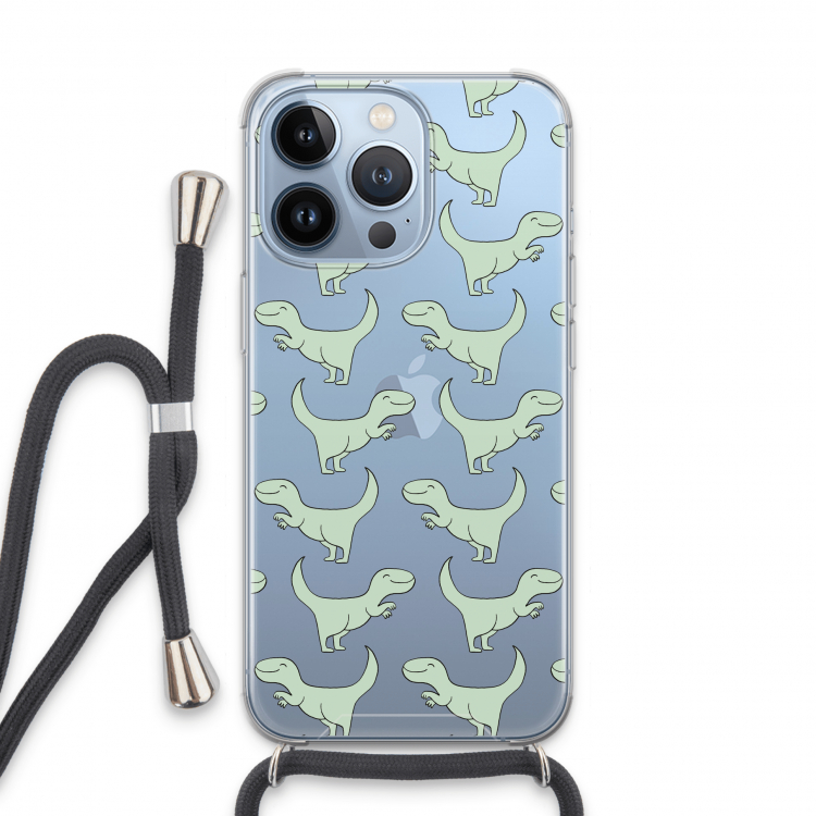 Dinos: iPhone 13 Pro Transparant Hoesje met koord