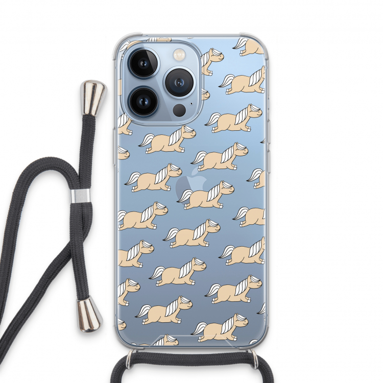 Ponys: iPhone 13 Pro Transparant Hoesje met koord