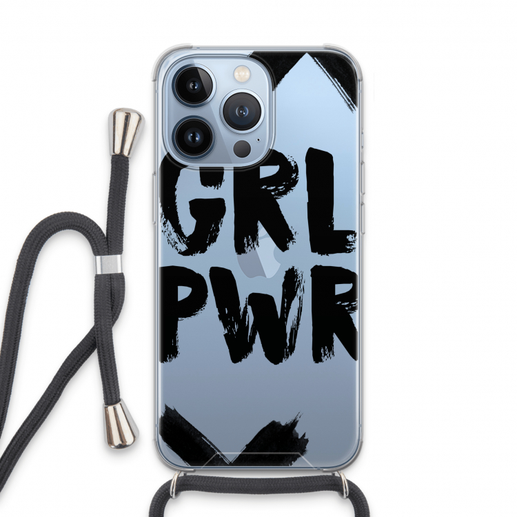 Girl Power #2: iPhone 13 Pro Transparant Hoesje met koord