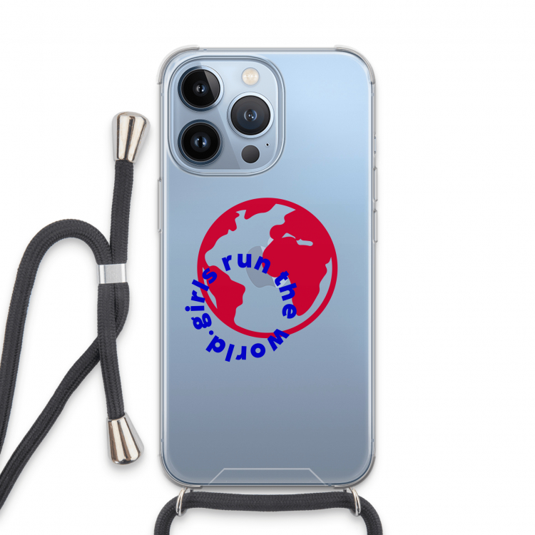 Run The World: iPhone 13 Pro Transparant Hoesje met koord