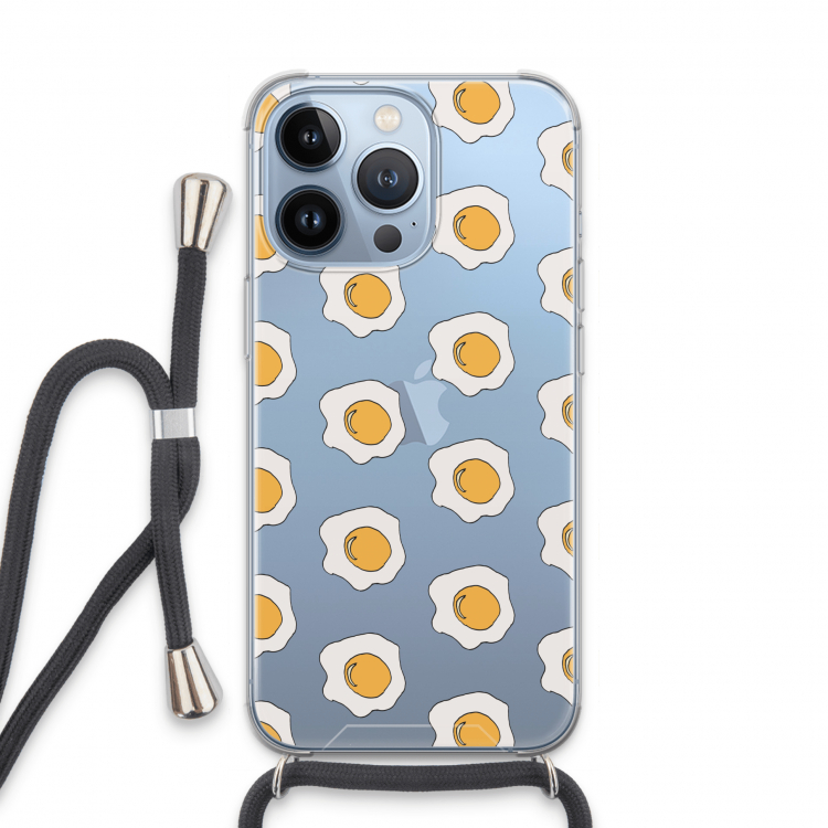 Bacon to my eggs #1: iPhone 13 Pro Transparant Hoesje met koord