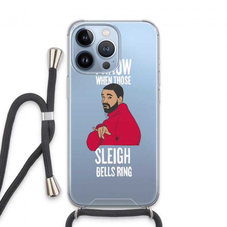 Sleigh Bells Ring: iPhone 13 Pro Transparant Hoesje met koord