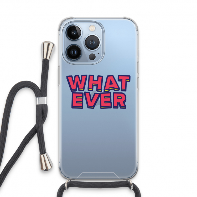 Whatever: iPhone 13 Pro Transparant Hoesje met koord