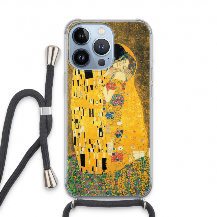 Der Kuss: iPhone 13 Pro Transparant Hoesje met koord