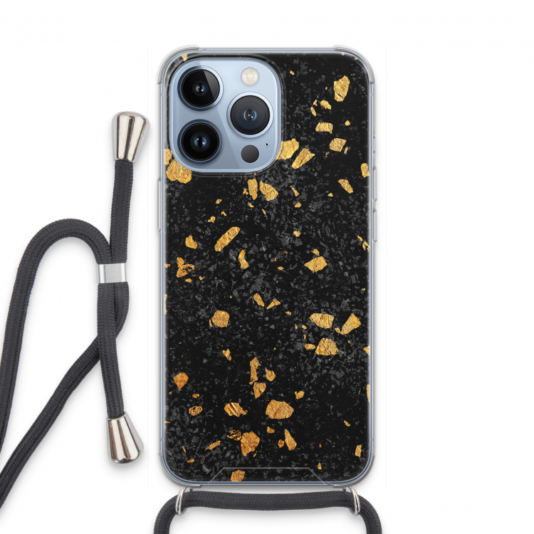 Terrazzo N°7: iPhone 13 Pro Transparant Hoesje met koord