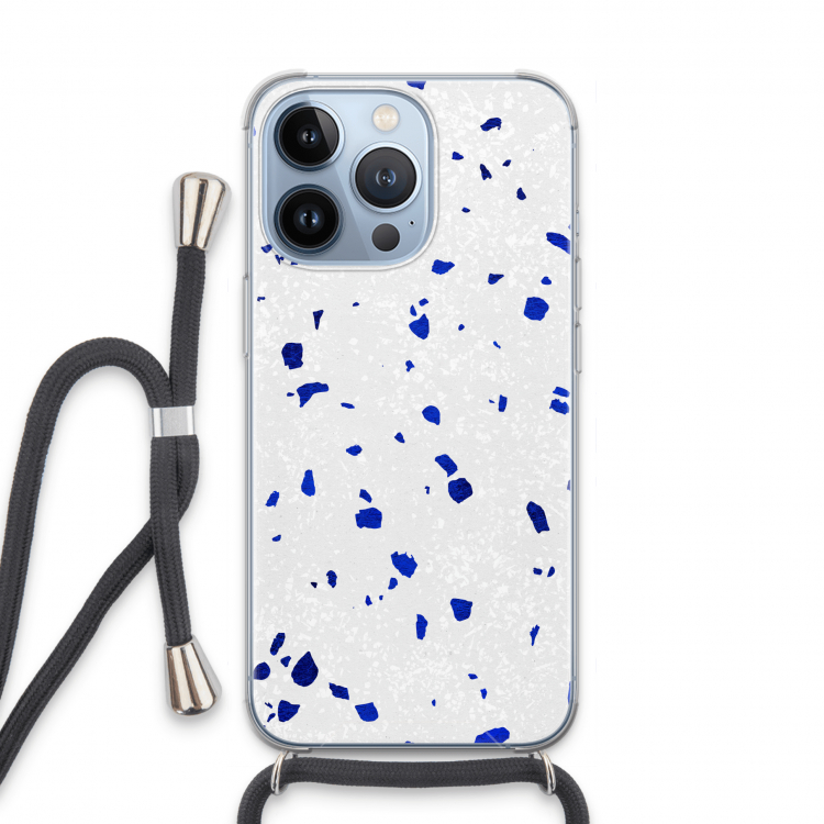 Terrazzo N°5: iPhone 13 Pro Transparant Hoesje met koord