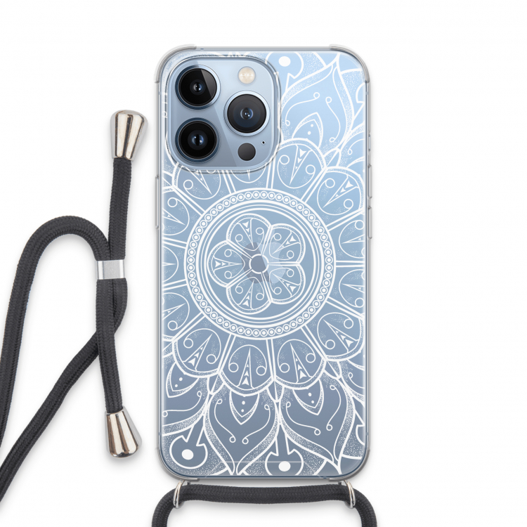 Roses Are Red: iPhone 13 Pro Transparant Hoesje met koord