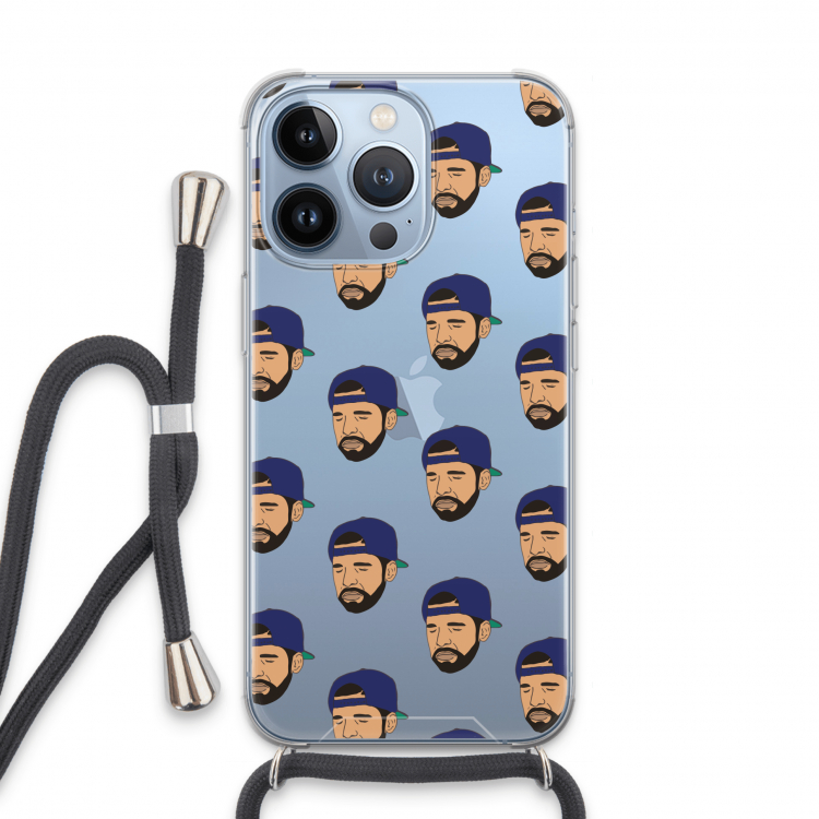 Drake Away: iPhone 13 Pro Transparant Hoesje met koord