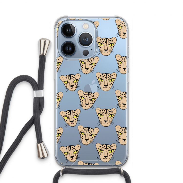 Tijger: iPhone 13 Pro Transparant Hoesje met koord