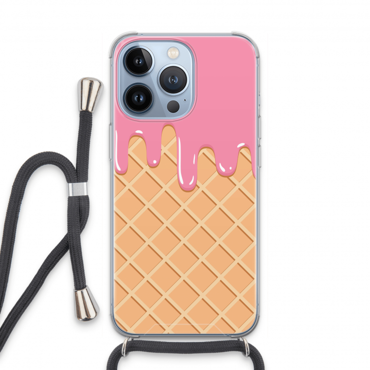 Ice cream: iPhone 13 Pro Transparant Hoesje met koord