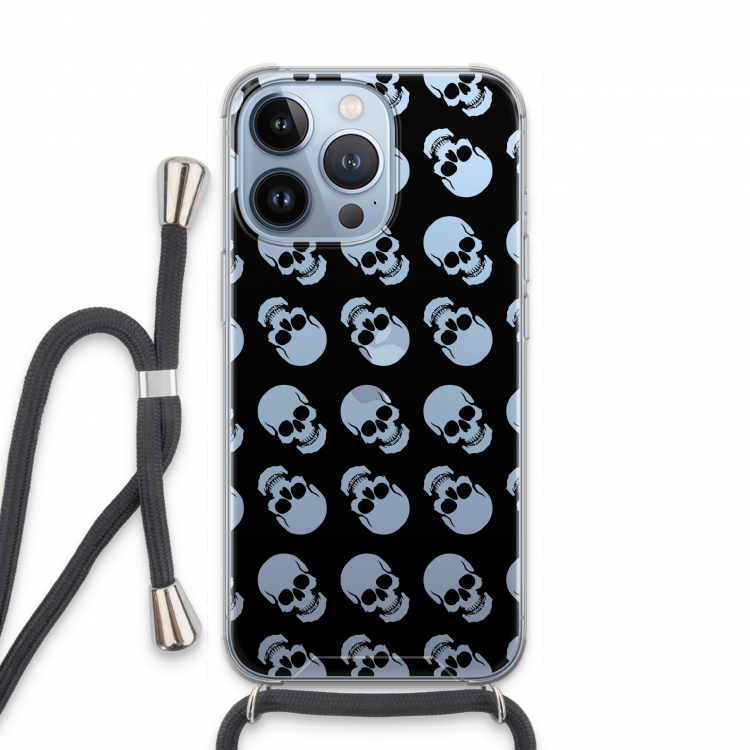 Musketon Skulls: iPhone 13 Pro Transparant Hoesje met koord