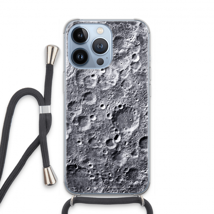 Maanlandschap: iPhone 13 Pro Transparant Hoesje met koord