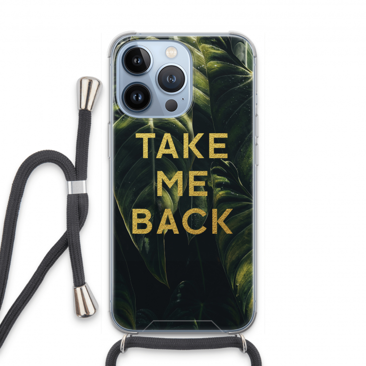 Take me back: iPhone 13 Pro Transparant Hoesje met koord
