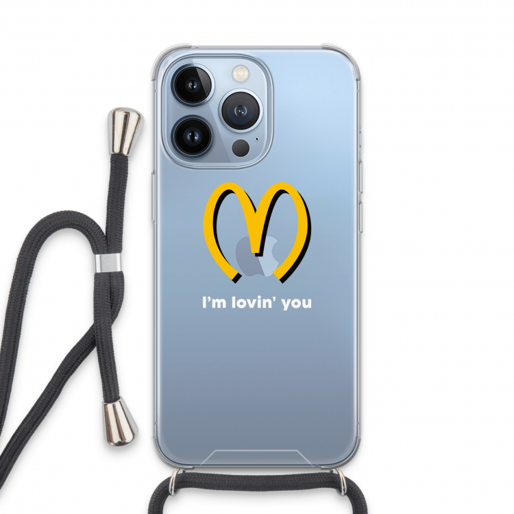 I'm lovin' you: iPhone 13 Pro Transparant Hoesje met koord