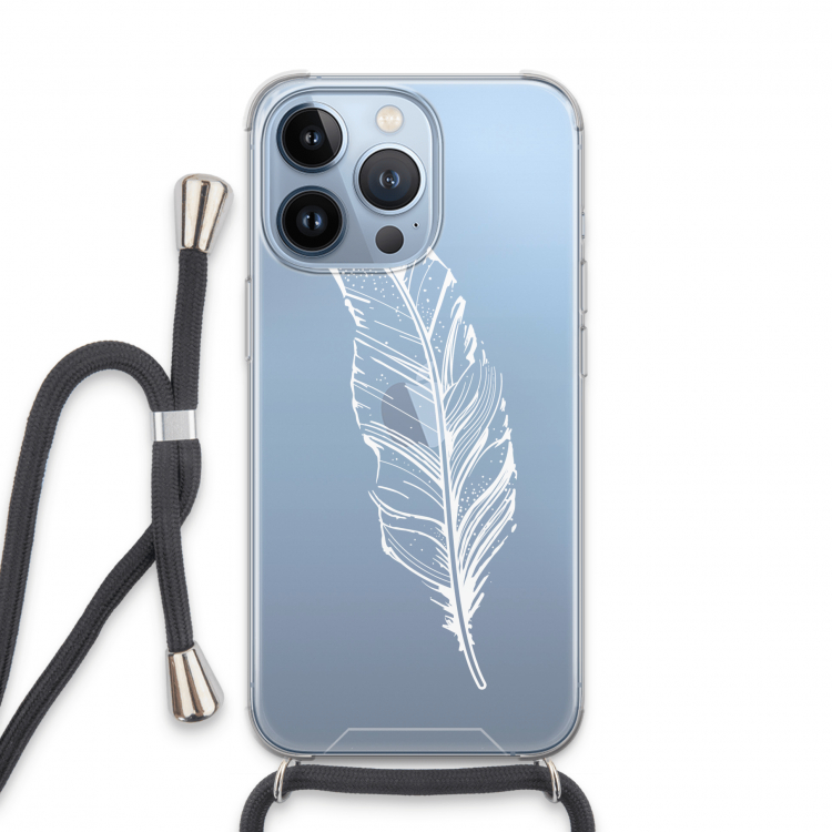 Pluim: iPhone 13 Pro Transparant Hoesje met koord