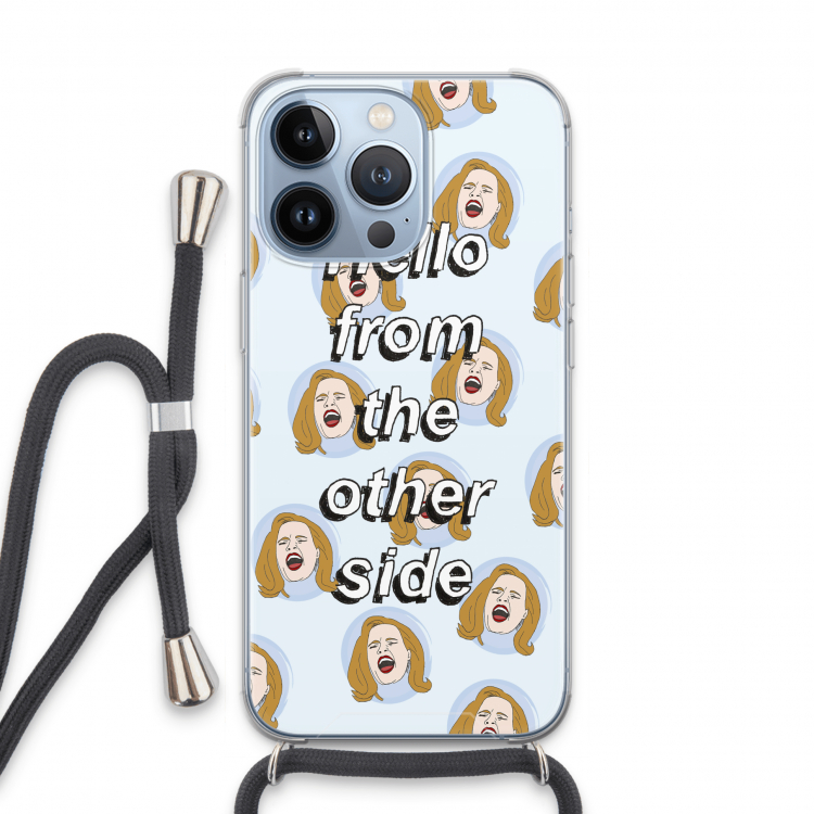 Hello: iPhone 13 Pro Transparant Hoesje met koord