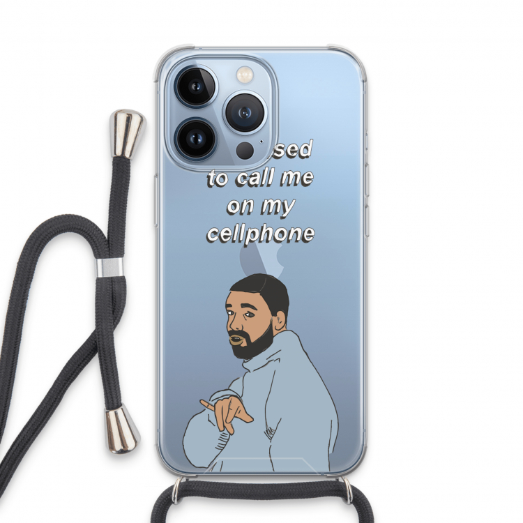 Hotline bling: iPhone 13 Pro Transparant Hoesje met koord