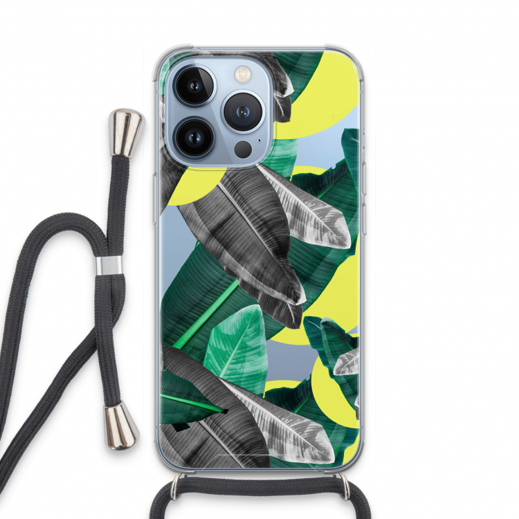 Fantasie jungle: iPhone 13 Pro Transparant Hoesje met koord