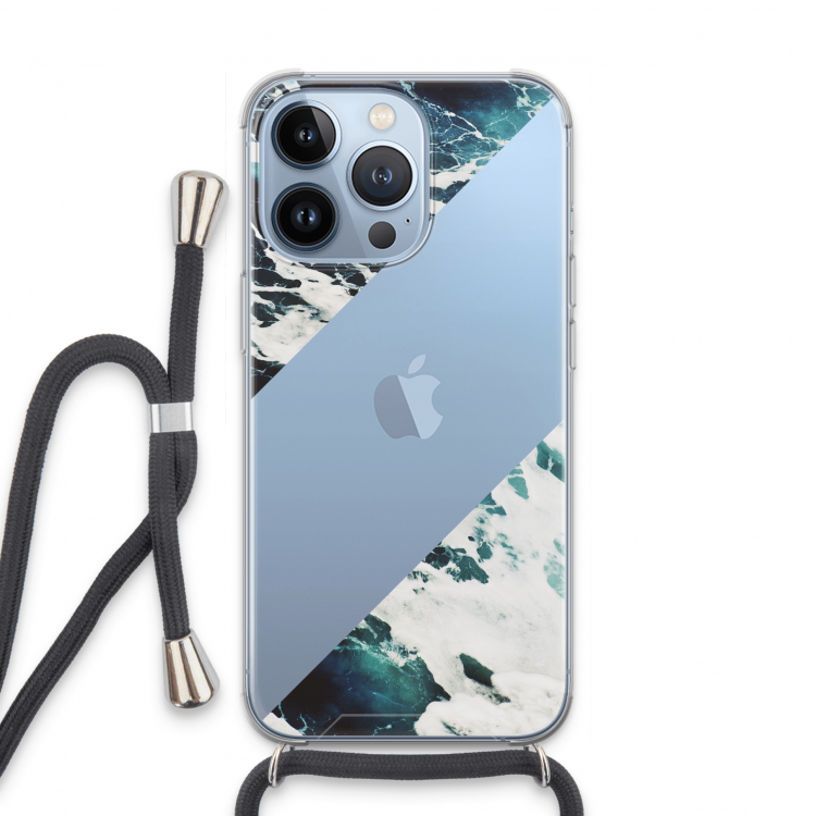 Golven: iPhone 13 Pro Transparant Hoesje met koord