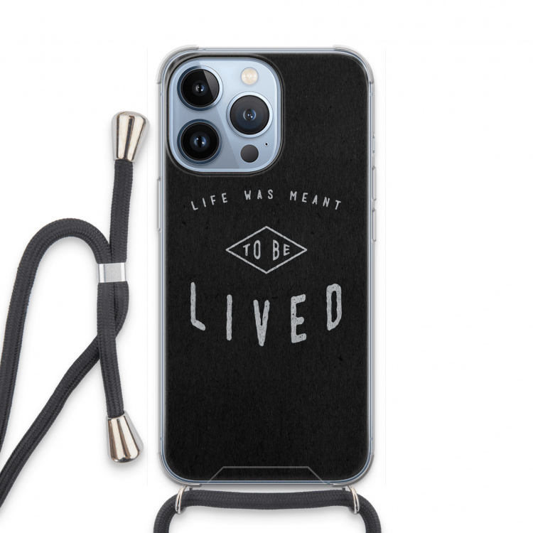 To be lived: iPhone 13 Pro Transparant Hoesje met koord