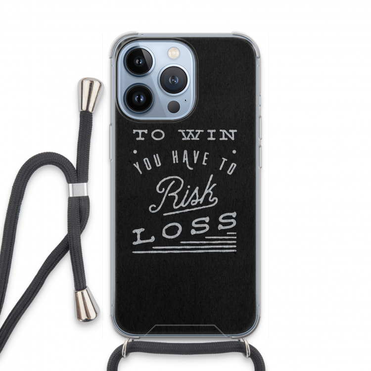 Risk loss: iPhone 13 Pro Transparant Hoesje met koord