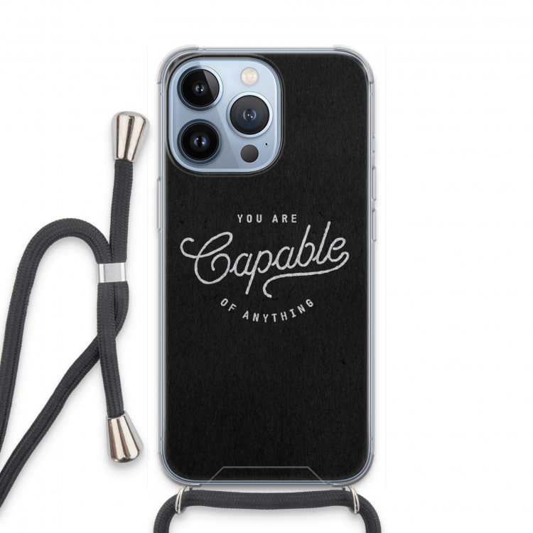 Capable: iPhone 13 Pro Transparant Hoesje met koord