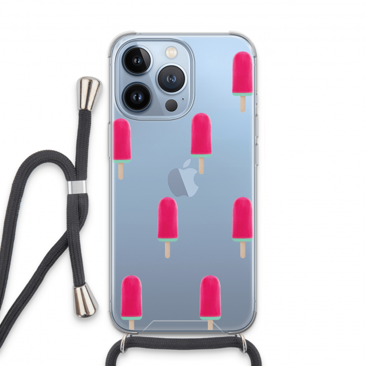 Waterijsje: iPhone 13 Pro Transparant Hoesje met koord