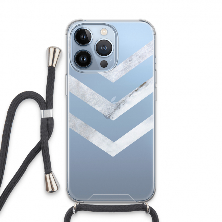 Marmeren pijlen: iPhone 13 Pro Transparant Hoesje met koord