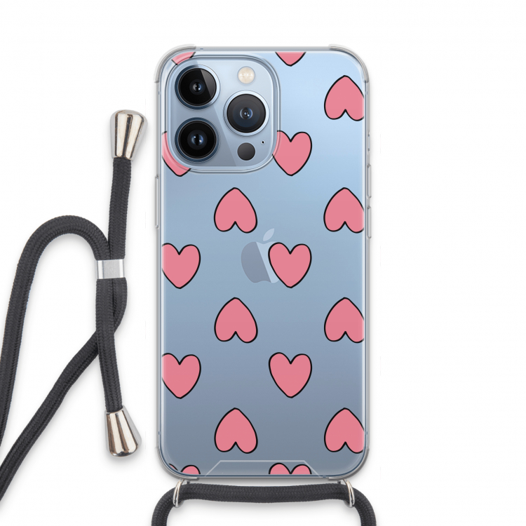 Ondersteboven verliefd: iPhone 13 Pro Transparant Hoesje met koord