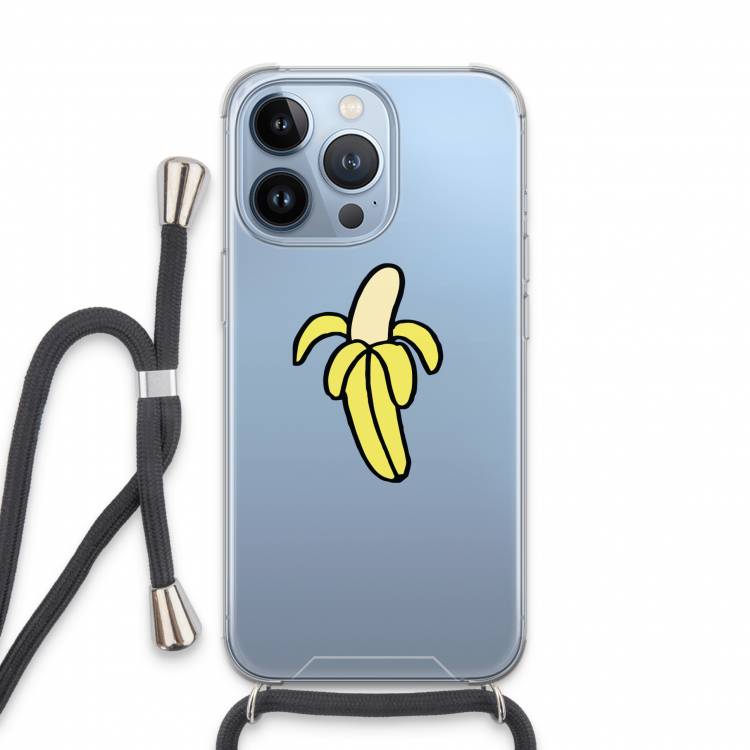 Banana: iPhone 13 Pro Transparant Hoesje met koord