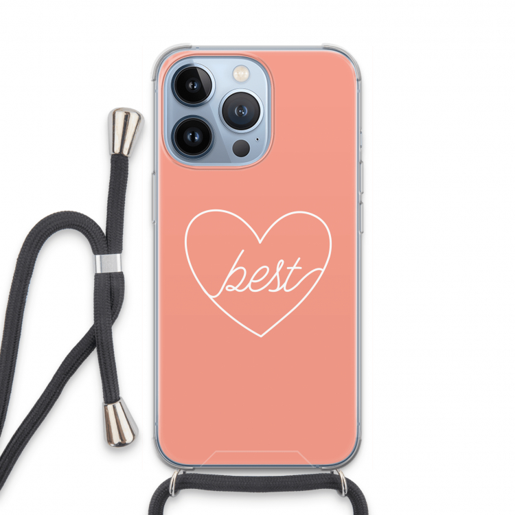 Best heart: iPhone 13 Pro Transparant Hoesje met koord