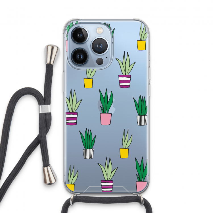 Sanseveria: iPhone 13 Pro Transparant Hoesje met koord