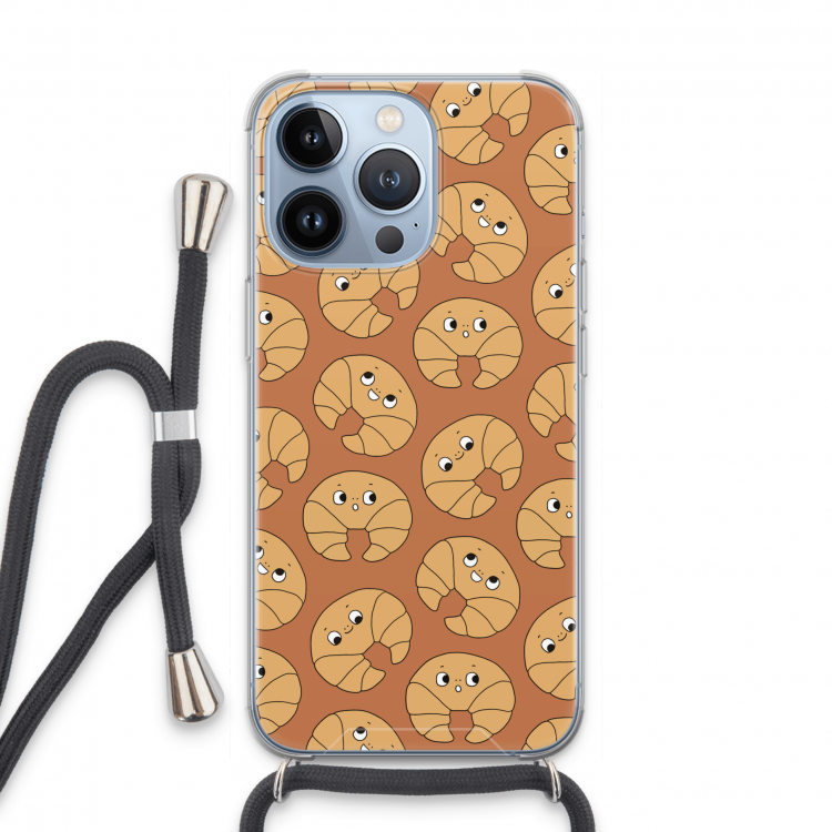 Croissant: iPhone 13 Pro Transparant Hoesje met koord