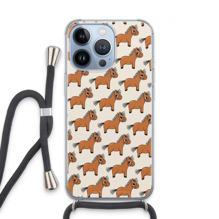 Pony: iPhone 13 Pro Transparant Hoesje met koord
