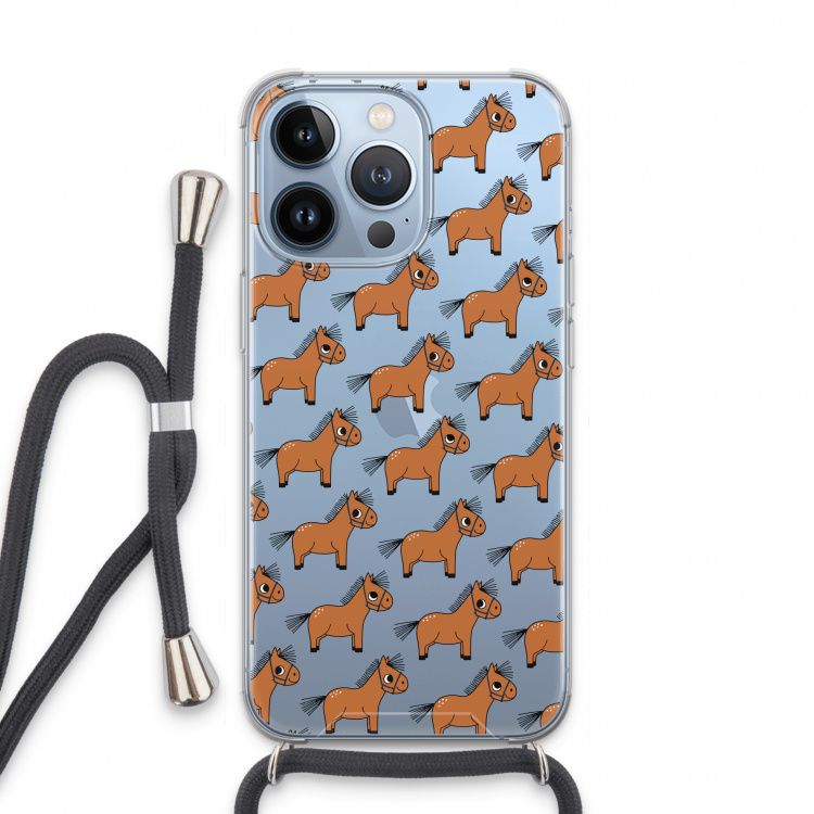 Pony: iPhone 13 Pro Transparant Hoesje met koord