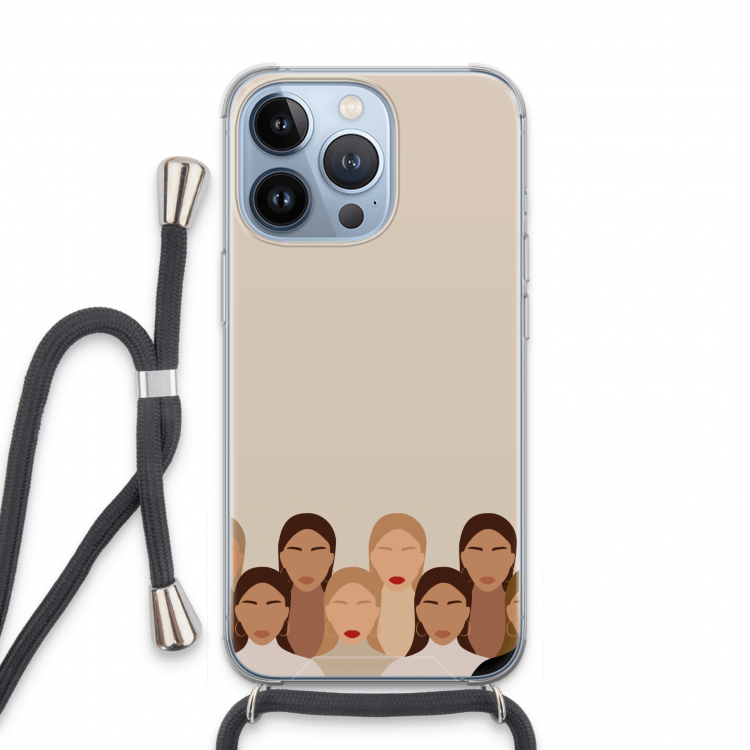 Girls girls girls: iPhone 13 Pro Transparant Hoesje met koord